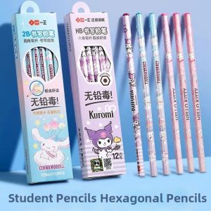 Sanrio 2B Non-Toxic Pencils with Cartoon Design for Grades 1 And 2 School Supplies Business Stationery Writing Tools