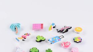 Potdemiel | 5-12PCS SpongeBob SquarePants Shoe Charm Mix Wholesale PVC Decoration Buckle Sandal For Shoe Detachable Waterproof To X-mas Gift