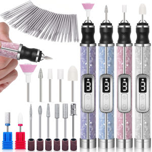 Bộ Dụng Cụ Mài Móng Điện Có Thể Điều Chỉnh Tốc Độ Để Cắt Tỉa Đánh Bóng Làm Sạch Dưỡng Móng Loại Bỏ Da Thừa Trên Móng Chân Dày Kèm Pin