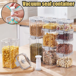 Vacuum Sealed Tank Plastic Coffee Bean Sealed Jar  Moisture-proof Vacuum Container Food Grains Storage Box Kitchen Tea Canister