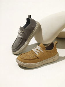 Belle | Breathable Perforated Summer Thick Sole Leather Casual Shoes