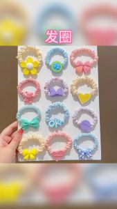 Set 5 Dây Buộc Tóc Scrunchies Kèm Tag Bảng Màu Ngọt Ngào Cho Bé T.D