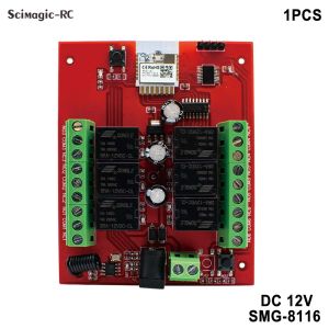 Wifi Smart Home Automation 6/8Channels 12V 24V 220V 433 APP Remote Control Transmitter & Receiver Relay For Tuya Alexa Googole