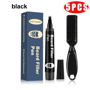 Beard Pen Filler Penci With Brush Kit Waterproof Long Lasting Repair Moustache Coloring Shaping Tools Hair Eyebrow Pencil