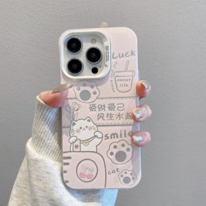 Cute Cat Simple Style Mobile Phone Case for iPhone 16 17 Apple 15 pro Max 14 Huawei Pura 80 Mate 70 Xiaomi 17 Compatible with Multiple Models
