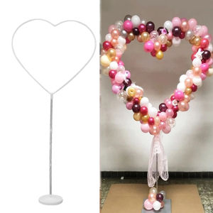 Balloon Garland Base Reusable Heart Shaped Wreath Column Base Stand Holder Balloon Arch Frame for Wedding Birthday Party Decor