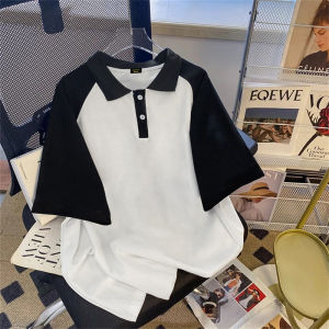 Loose Fit Japanese Hong Kong Style Polo Shirt Mens Summer New Casual Couples Top Breathable Pure Cotton Short Sleeve