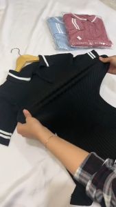 Ami Collection - Dress Knit Midi Rajut / Dress Midi / Dress V Neck / Dress Midi Korean