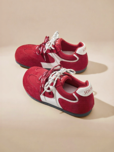 Josiny | Red Vintage Thick Sole Elevator Shoes