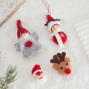 CHUDUO | Christmas Decorations Wool Felt DIY Christmas Tree Snowflakes Ornaments Gingerbread Men Gifts