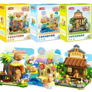 JAKI Capybara DIY Kawaii Figure Building Block Toys Cartoon Funny Capibala Assembly Model Doll Ornamental Toy Kids Birthday Gift