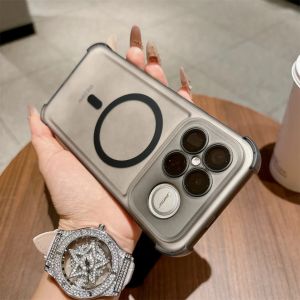 Matte Frosted Shockproof Magnetic Phone Case w/ Lens Protector For Redmi Note 14 15 Pro+ Turbo 4 5 Max K70 K80 K90 Pro Max Ultra
