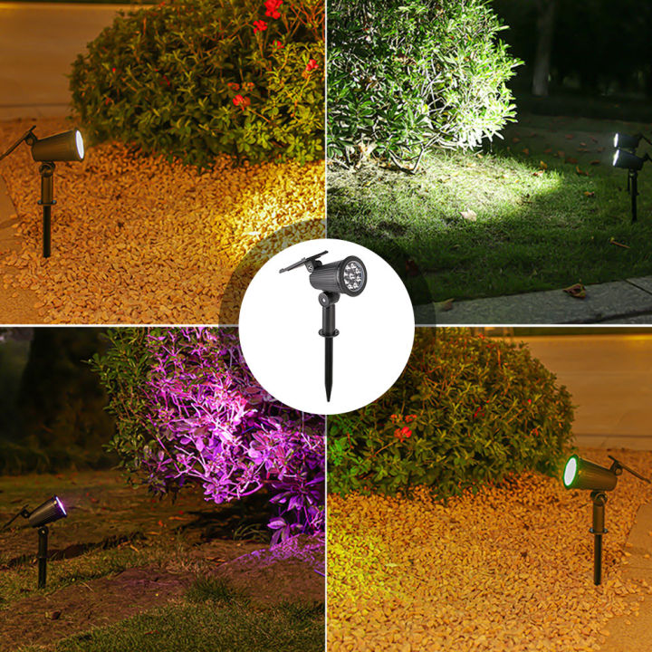 Outdoor Solar Spotlight With 9 Led Waterproof And Adjustable Solar