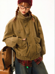 youngstage | Áo Khoác Dài Lỏng Vintage phong cách Barbour cho Phụ nữ