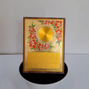 Wood Plaque EP770MR (Plak) Embossed Metallic Gold Card (HADIAH SUKAN DAN HADIAH ANUGERAH) TROPHY Cenderhati