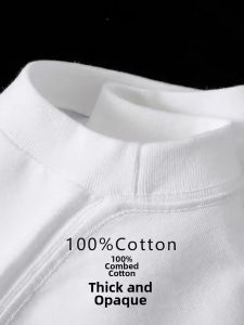 Jiaxun | Premium Cotton Oversized Casual T-Shirt White