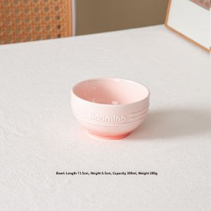 New 2025 Ceramic Bowl Set High Aesthetic Value Personal Dedicated Color Spoon Dish Ceramic Tableware Set for One Person