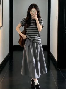 SENWA | Korean Style Summer Outfit Set T-Shirt & Dress