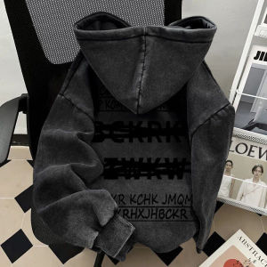 SUOSHE | Áo Hoodie Dày Kích Cỡ Lớn 300 Pound Phong Cách Đường Phố Mùa Thu Đông Mới