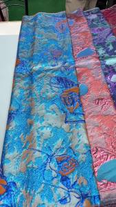 African Jacquard Lace Fabric 2025 High Quality French Gilding Nigerian Brocade Lace Fabric For Wedding Dress