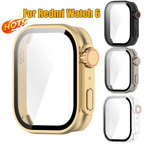 Glass+PC Case for Xiaomi Redmi Watch 6 Screen Protector Anti-scratch Film Bumper Hard Protective Cover for Redmi Watch 6 Shell