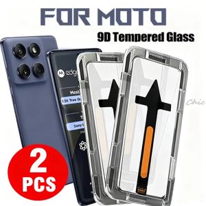 1-2Pcs Dust Free Tempered Glass For Motorola Edge 60 Fusion 50 Pro 70 Fusion Moto G87 G37 G75 G86 G56 Signature Screen Protector