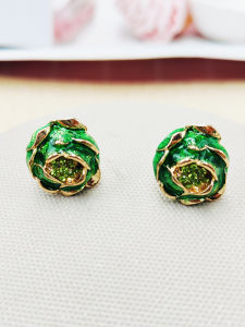 Elegant Floral Stud Earrings 3D New Chinese Style Luxury Retro Atmosphere Fashion Jewelry for Women Alloy Plated Silver Gold