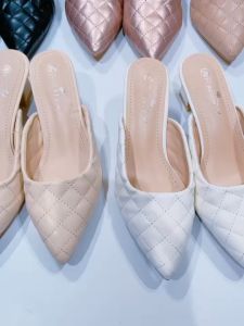 1779-1 รองเท้าคัชชูหัวแหลมเปิดส้นสูง 2 นิ้ว แฟชั่น แมคซี่ส้นสูง FAIRY