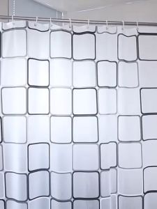 Paket Bundle Tiang Tirai Set Lengkap Dengan Cantolan Dan Tiang Tirai-IH Tirai Kamar Mandi / Shower Curtain Set