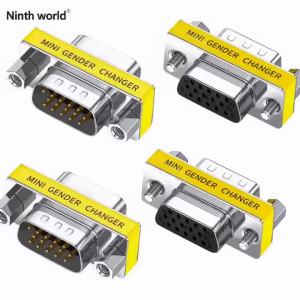 2 CHIẾC DB15 15Pin VGA Nữ Sang Nam RS232 Cổng Nối Tiếp Kết Nối Com Mini Giới Tính Changer Adapter Cho Phần Cứng PC