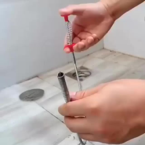 Dây thông cống Dây thông tắc nghẹt móc rác vệ sinh cống chiều dài 160cm có móc gắp rác.