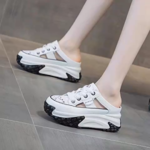 Sục Thể Thao Nữ Đế Cao Thời Trang Sneaker Nữ Hở Gót Giày Lười Dáng Chunky Mun Shoes M428-2