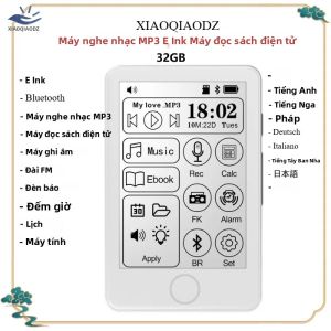 Máy Nghe Nhạc MP3 Màn Hình Mực Điện Tử XIAOQIAODZ Với Thẻ TF 32GB USB Loa Bluetooth HiFi Máy Đọc Sách Điện Tử Mini Máy Nghe Nhạc Walkman Chức Năng Ghi Âm Giọng Nói Màn Hình Cảm Ứng