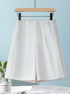 MEITESIJIAONU | High Waist A-Line White Summer Thin Five-Part Shorts