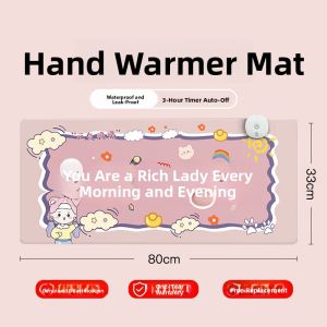 MONLEYTA | Heated Graphene Mousepad Large Size Office Warm Waterproof Odorless For Women High Aesthetic Value Constant Temperature Desk Mat