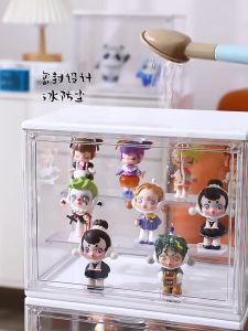 Three Layer Acrylic Display Rack Transparent Ladder Handmade Anime Car Model Blind Box Storage Box Jewelry Sorting Box