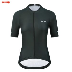 Raudax ผู้หญิงเสื้อเจอร์ซีย์นักปั่นแขนสั้นเสื้อแข่งจักรยานจักรยานสวม Maillot นักปั่นจักรยานเสื้อผ้าเสื้อสําหรับกีฬา Active กลางแจ้ง