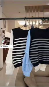 ATASAN BLOUSE STRIPE IMPORT BAS