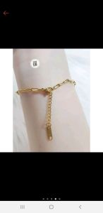 Gelang Rantai Tipis Titanium Wanita Simple Dan Cantik Anti Karat CXB312
