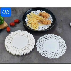 Sét 140 Tờ Giấy Nến Lót Đĩa Thấm Dầu Mỡ 23cm - Đục Lỗ Hoạ Văn Siêu Đẹp - Sang Trọng Tiện Lợi