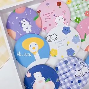 Gương Mini Cầm Tay Dễ Thương – Bộ 5 Gương Trang Điểm Bỏ Túi Cho Nữ Thiết Kế Mỏng Nhẹ Tiện Lợi