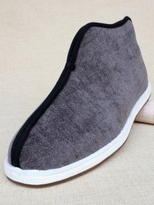 Thickened Fleece Lined Mens Winter Shoes Breathable Cloth Bottom Warm Traditional Chinese Style Hanfu Shoes Dad Shoes Monk Shoes