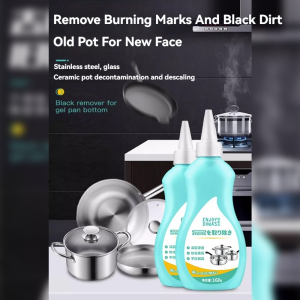 Stove Bottom Cleaner Gel Blackening Remover for Stainless Steel Glass Ceramic Pots - Kitchen Stain Removal Solution 1 Bottle