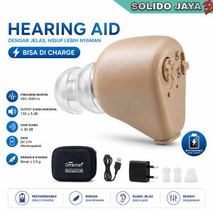 Alat Bantu Dengar Bisa Charger In Ear Hearing Aid Mini Rechargeable Alat Bantu Pendengaran Penguat Suara Telinga Portable untuk Lansia Nyaman Dipakai