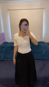 Kiyora Top Pita / Aeri Top Atasan Lengan Pendek Pita