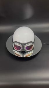 Nón bảo hiểm trẻ em kính phi công 3-13 tuổi gắn phụ kiện tai mèo bông hoa kuromi  mũ bảo hiểm trẻ em HTP chính hãng