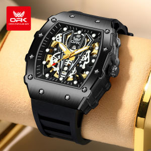 OPK Watch Men Original Waterproof 2024 New Style Fashion Luminous Silicone Watch Band Automatic Mechanical Watch With Free Box