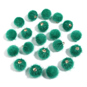 20 Chiếc Hạt Cườm Lông Thú Nhiều Màu Sắc 16mm Mặt Dây Chuyền Pompom Để Làm Đồ Trang Sức DIY - Phụ Kiện Vòng Cổ Vòng Tay Bông Tai
