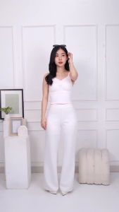 LONAIRE - Tanktop Wanita Crop Top Tali Spaghetti| Atasan Dalam Stretch Premium| Outfit Casual Sport