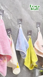 Kệ treo khăn ECOCO 1 và 2 tầng nhôm tĩnh điện thế hệ mới Giá treo khăn để đồ đa năng Tặng Kèm Túi Keo Dán cao cấp